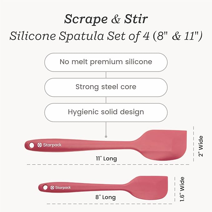StarPack 'Scrape & Stir' Silicone Spatula Set