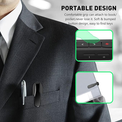 Presentation Clicker Green Laser Pointer, Rechargeable PowerPoint Clicker