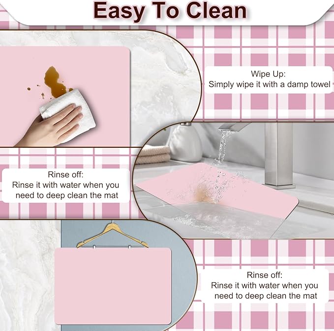 Dish Drying Mat for Kitchen, Coffee Station Pad Mats