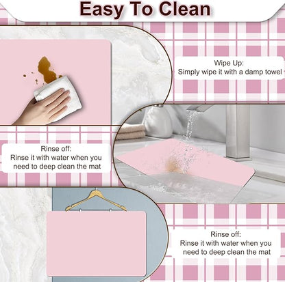 Dish Drying Mat for Kitchen, Coffee Station Pad Mats