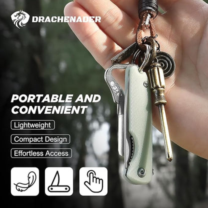 4-24/25" Mini Pocket Knife for Men and Women, Small Folding EDC Knife, 2.04" Silver Sharp Blade, ABS Handle, for Outdoors, Hiking, Camping, (Natural)