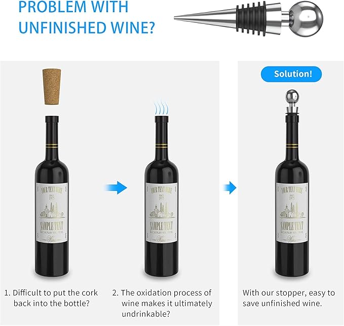 IPOW Wine Opener, Zinc Alloy Wine Bottle Opener, Wing Corkscrew Heavy Duty