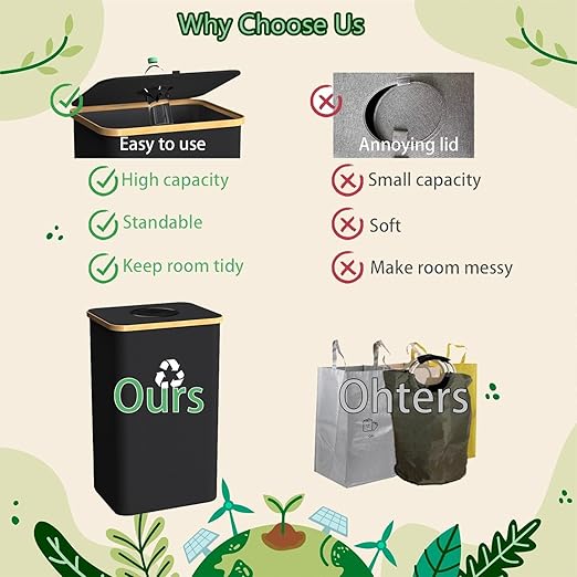 Recycling Bin for Kitchen Indoor Home, Large 26 Gallon 100L Recycle Bin