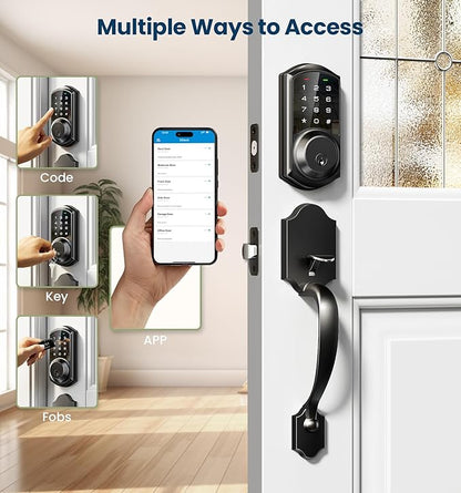 Veise VE06-H Smart Front Door Lock Set, App Control, Keyless Entry Deadbolt