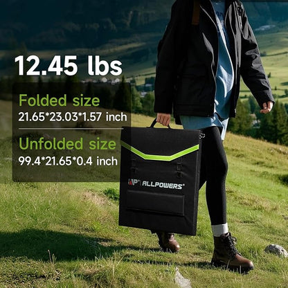 ALLPOWERS SP033 200W Portable Solar Panel Foldable, 23% High Efficiency Solar