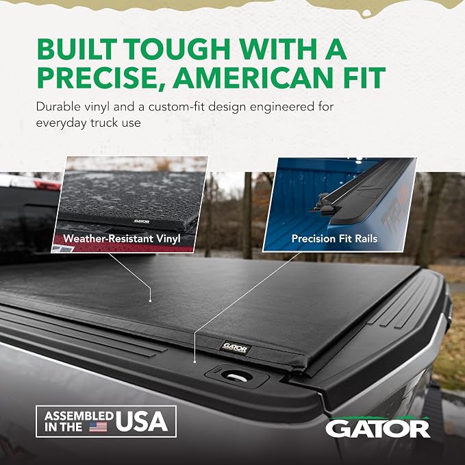 Gator Soft Roll-Up Truck Bed Tonneau Cover w/ Gear Straps | 137913 | Fits 2017 - 2026 Ford F-250/350/450 Super Duty 6' 10" Bed (79.2")