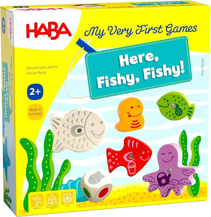 HABA My Very First Games - Here Fishy Fishy! Magnetic Fishing Game Ages 2+ Made in Germany Toddler Games, Learning Toys, Preschool Toys
