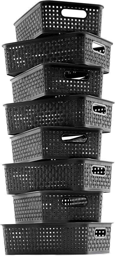 Plastic Storage Baskets, Small Pantry Organization and Storage Bins, Household