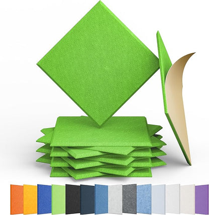 Amantech 12 Pack Acoustic Panels Self Adhesive Sound Proof Foam, High Density
