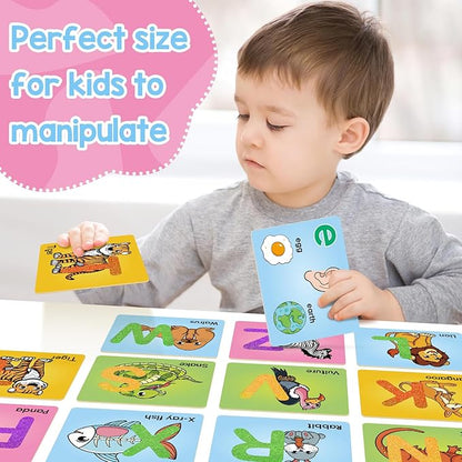 Sandpaper Letters Cards for Toddlers 3+,Word Games,Speech Therapy Toys for 3 4 5,Sensory Products, Educational Flash Cards,Learn Animals and Others