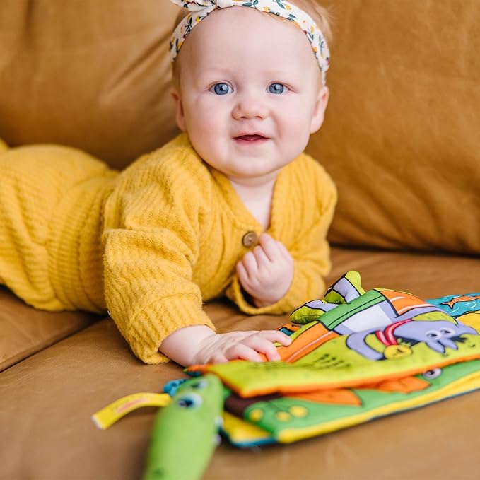Melissa & Doug Soft Activity Baby Book - Whose Feet? Sensory Toys for Toddlers, Travel Toys for Toddlers Boys and Girls