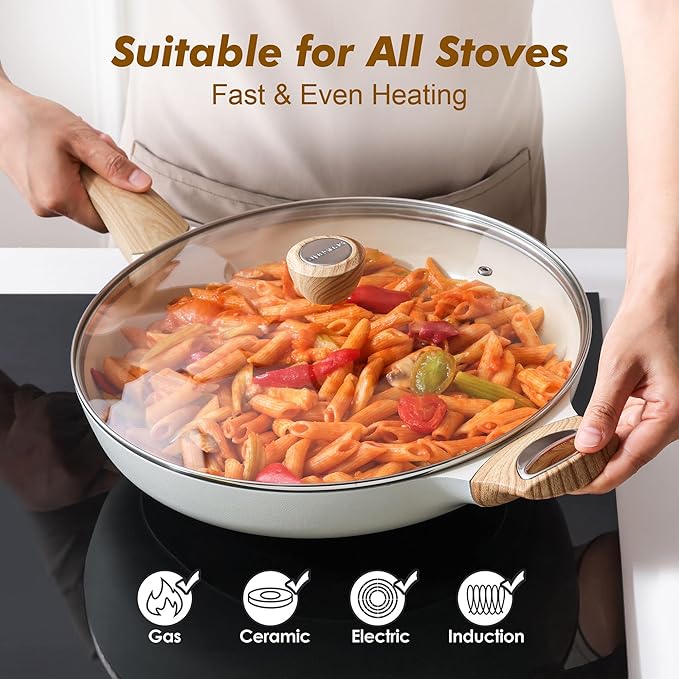 SENSARTE Ceramic Nonstick Frying Pan Skillet