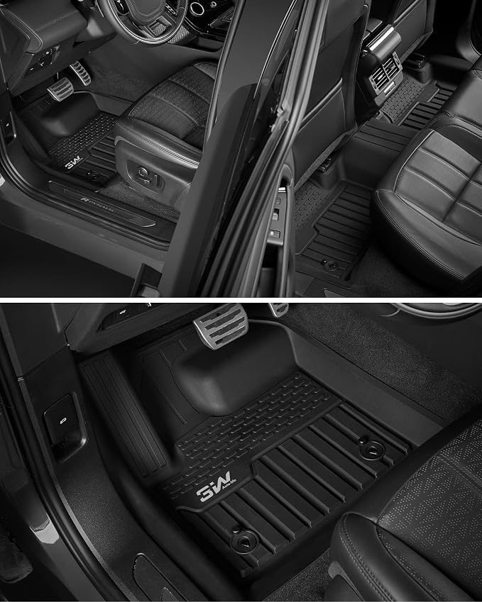 3W Floor mats & Cargo Liner fit for Range Rover Evoque 2020-2024 2025 2026,TPE All Weather Custom Fit Floor Liner Full Set Car Liners