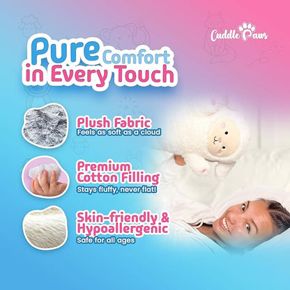 Lamb Plush Body Pillow for Kids | Long Stuffed Animal Cuddle Pillow | Soft Hugging Toy | Plushie Gift for Girls & Boys | Long Plush Body Pillow for Sleep & Comfort | Large, 47 Inches