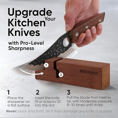Matsato Knife Sharpener – Chef & Pocket Knife Sharpener, Knives Blade Sharpening