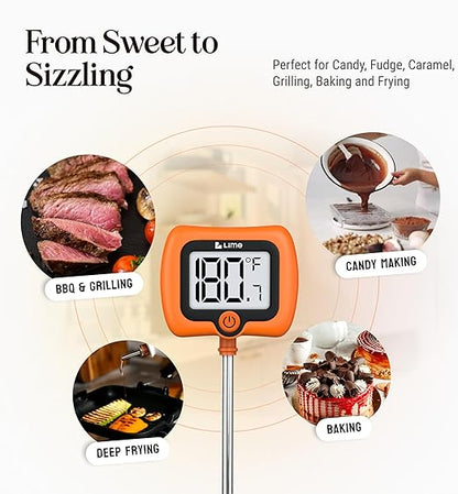 Digital Candy Thermometer with Pot Clip, Instant Read Kitchen Thermometer