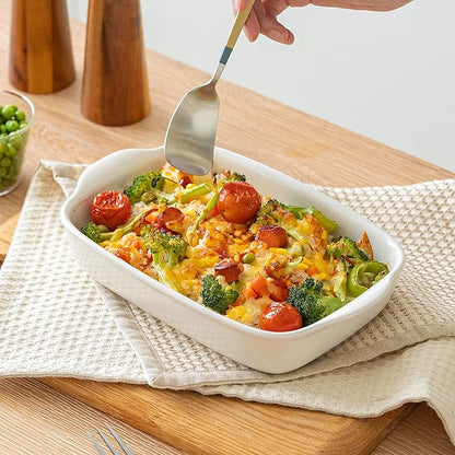 3-Pack Ceramic Baking Dishes Set, Heavy-Duty Oven-Safe Stoneware, Deep