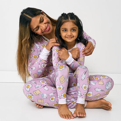 Little Sleepies Two-Piece Pajama Set for Boys & Girls, Soft Viscose from Bamboo Toddler Pajamas for Kids, Family Matching PJs