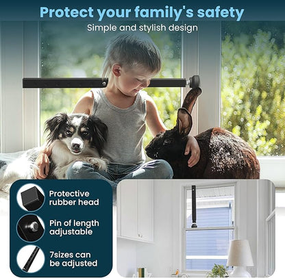 Gadgetzan 4 Pack Window Security Bars Adjustable 11"-18", Portable Short