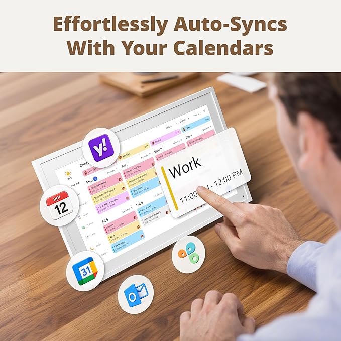 Digital Calendar 15.6-inch Smart Chore Chart, Home Electronic Wall/Tabletop