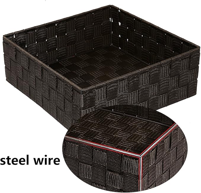 Posprica Woven Storage Baskets for Organizing, Small Baskets Cube Bin Container