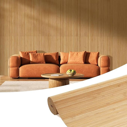 OUZUGIE 1 Pack 96x48 Inch Natural Bamboo Wall Panel – Twinned Carbides Pole