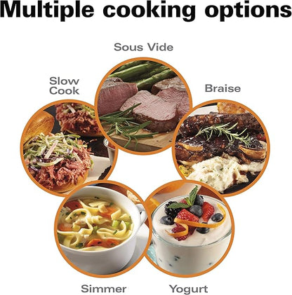 Hamilton Beach Portable 6 Quart Set & Forget Digital Programmable Slow Cooker
