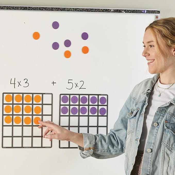 Learning Resources Giant Magnetic Array Set - Math Teacher and Classroom Supplies, Homeschool Math Tools