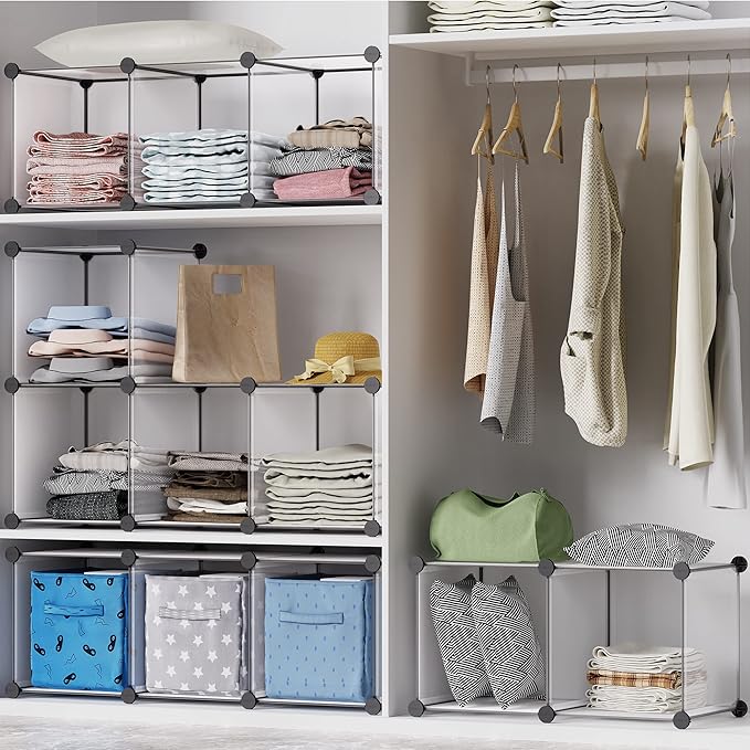 HOMIDEC Closet Organizers and Storage, 9 Cube Storage Organizer, Portable