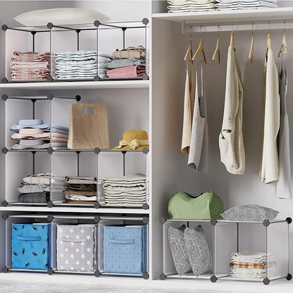 HOMIDEC Closet Organizers and Storage, 9 Cube Storage Organizer, Portable