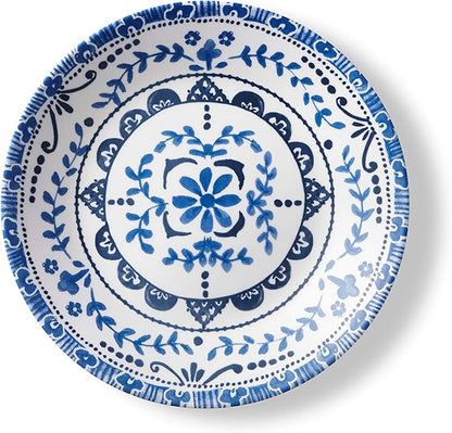 Corelle Vitrelle 18-Piece Service for 6 Dinnerware Set, Triple Layer Glass and Chip Resistant, Lightweight Round Plates and Bowls Set, Portofino