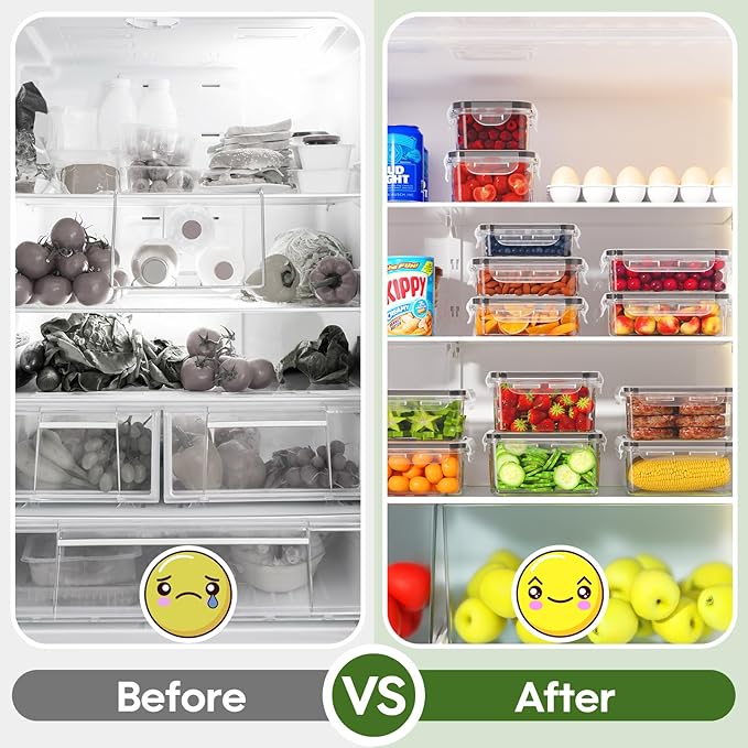 KEMETHY 54-Piece Food Storage Containers