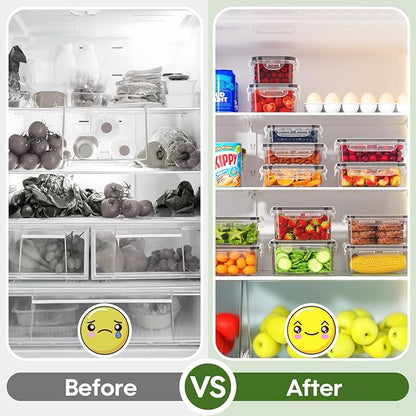 KEMETHY 54-Piece Food Storage Containers