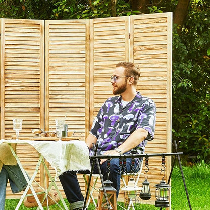Room Dividers and Folding Privacy Screens, Wood Louvered Separators Divider Wall