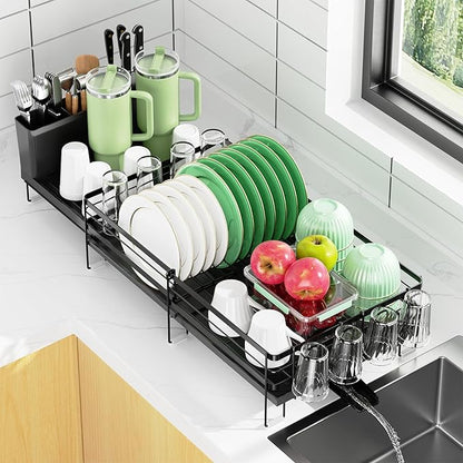 Large Dish Drying Rack, Expandable Dish Rack, Stainless Steel Dish Racks