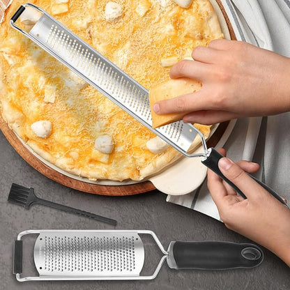 Lemon Zester Grater with Handle, Fine Graters for Kitchen, Cheese Grater Handheld, Hand Grater Zester Tool Stainless Steel
