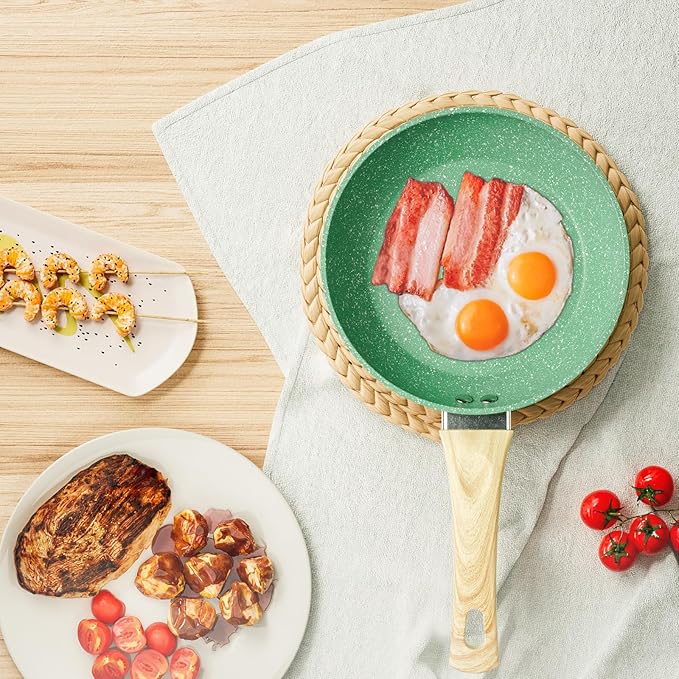 Innerwell Nonstick Frying Pan Skillet, 8 Inch Non Stick Egg Pan Omelet Frying