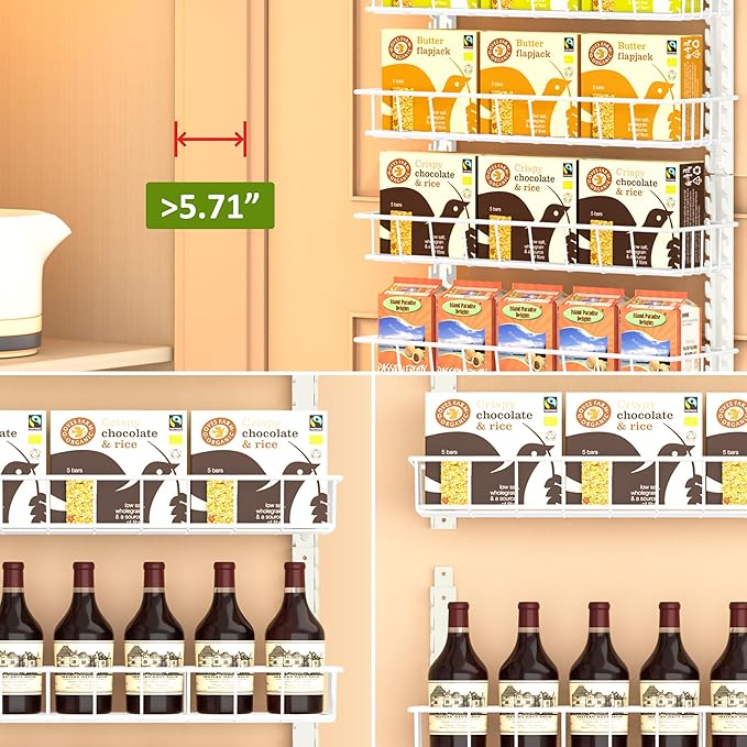 Churboro Over the Door Pantry Organizer Rack