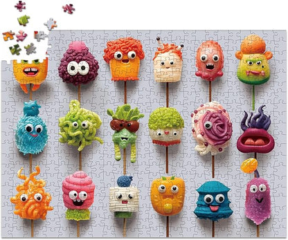 500 Pieces Jigsaw Puzzles for Adults and Teens and Kids Family Happy Games Puzzle Monster Series (Lollipop Monsters)
