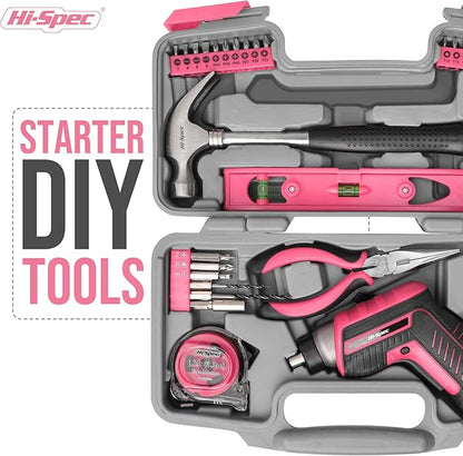 Hi-Spec 35-Piece Tool Kit with 3.6V USB Small Electric Screwdriver Set
