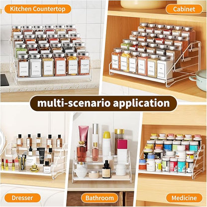 BOIVSHI Tiered Spice Rack, 4 Tier Spice Shelf Organizer