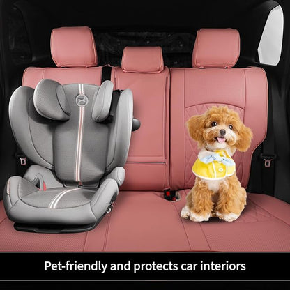 EKR Rav4 Seat Covers Custom Fit for Toyota Rav4 (Hybrid) Woodland/Limited 2026, Leather Car Seat Cover Full Set for SUV,Faux Leather(Pink)