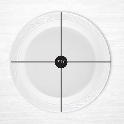PLASTICPRO 100 Count Disposable 7 Inch White Plastic Plates