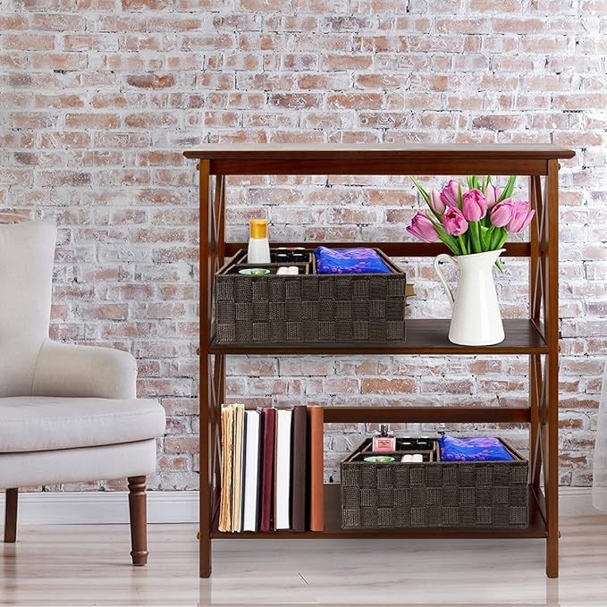 Posprica Woven Storage Baskets for Organizing, Small Baskets Cube Bin Container