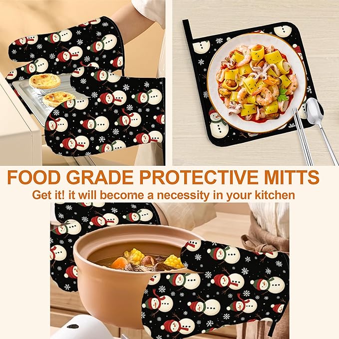 Oven Mitts and Hot Pads Set