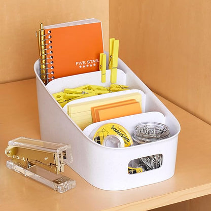 YouCopia ShelfBin Packet Organizer, 4-Tier Stairstep Raised Divided Bin