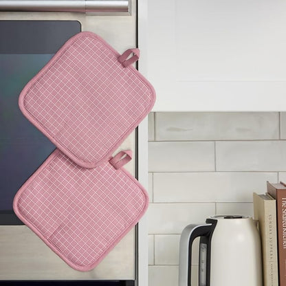 KITCHENAID Gourmet Series Gridlines Pot Holders 2-Pack Set, Heat Resistant up
