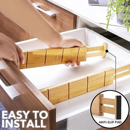 SpaceAid Bamboo Drawer Dividers