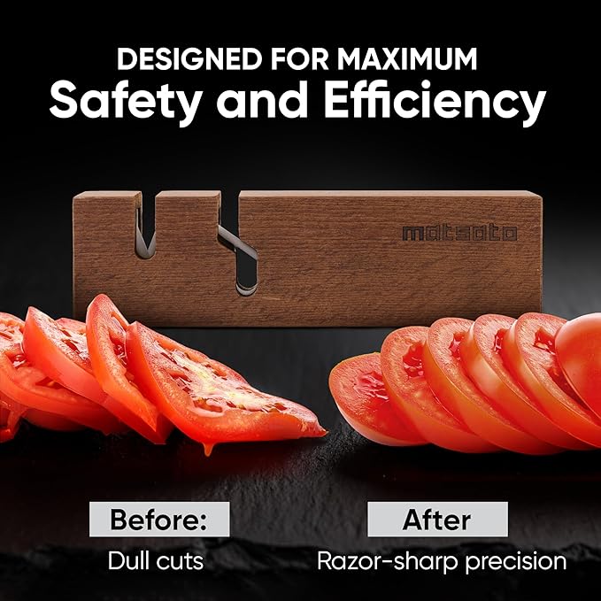 Matsato Knife Sharpener – Chef & Pocket Knife Sharpener, Knives Blade Sharpening
