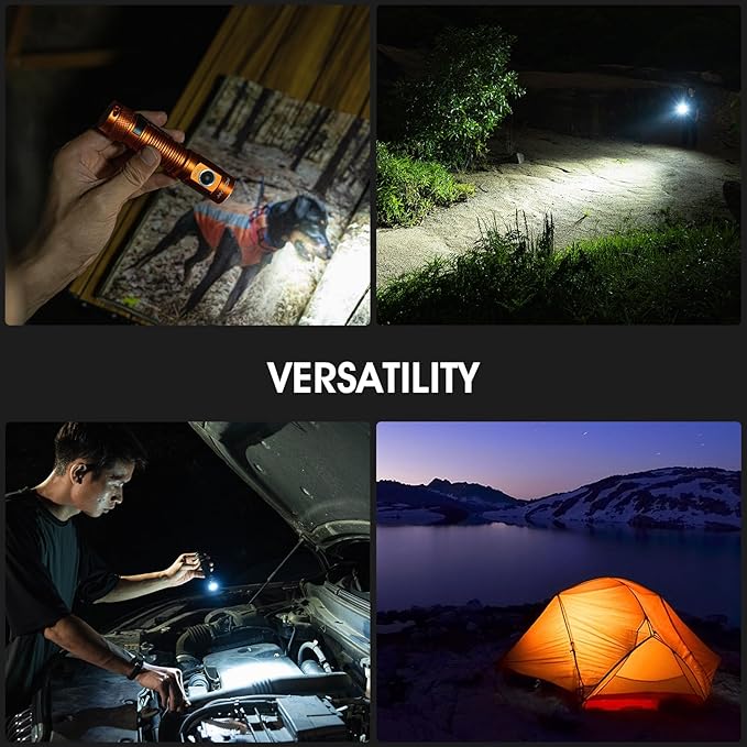 S10Pro LED Flashlight Rechargeable,Bright Flashlight 2500 Lumen,Tactical EDC Flashlight Magnetic Base,Mini Size Waterproof Flash Lights for Outdoor,Home,Gifts,Collections,Tools